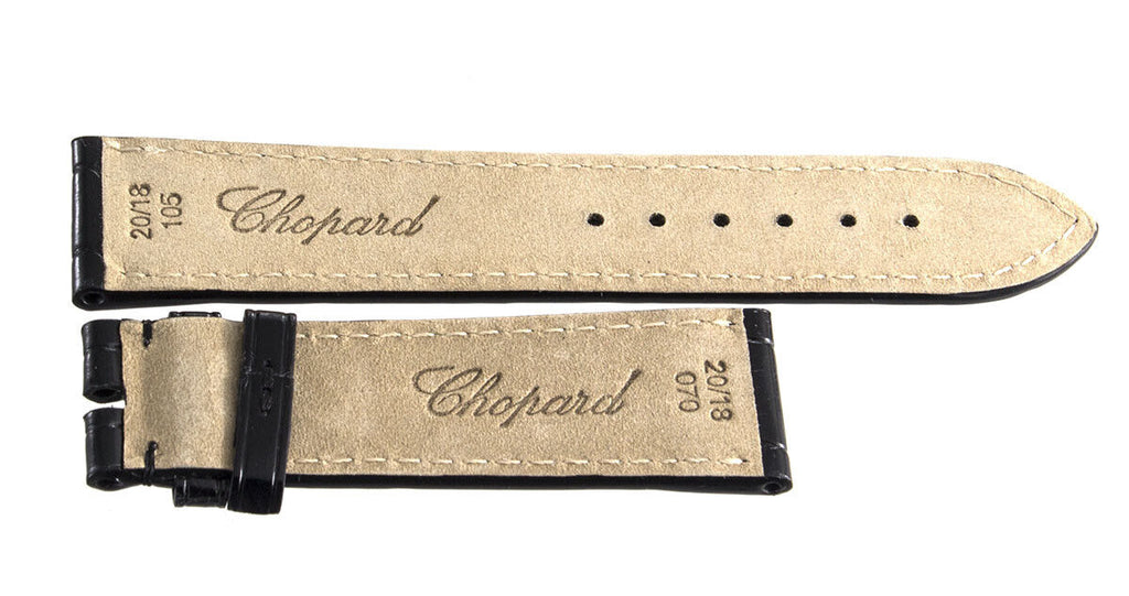 Genuine Chopard 20mm x 18mm Black Alligator Watch Band Strap 105