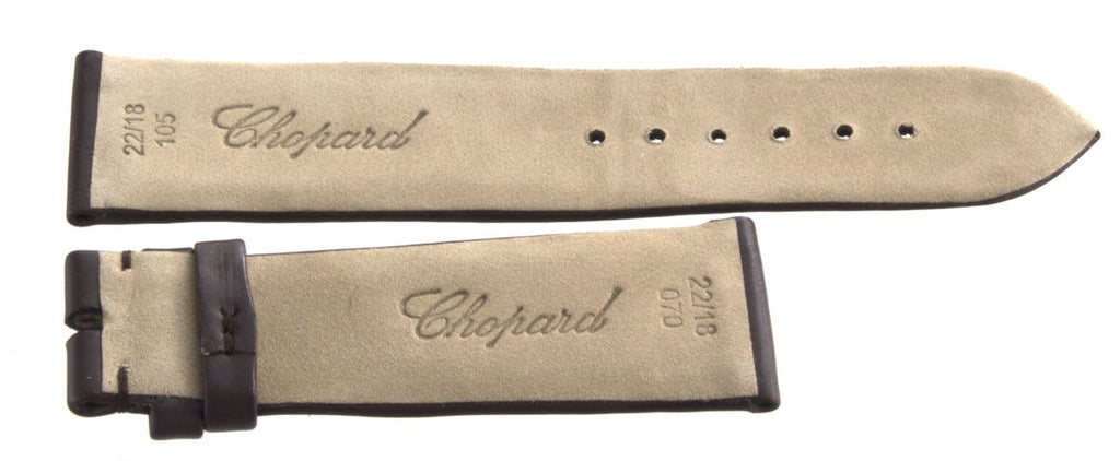 Genuine Chopard 22mm x 18mm Brown Satin Watch Band Strap 105