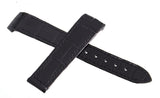 Genuine Chopard 19mm x 16mm Black Alligator Patent Leather Watch Band Strap 075