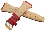 Genuine Techno Master 24mm Red Leather Watch Band Strap