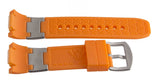 Aqua Master 28mm Orange Rubber Watch Band Strap W/Silver Buckle