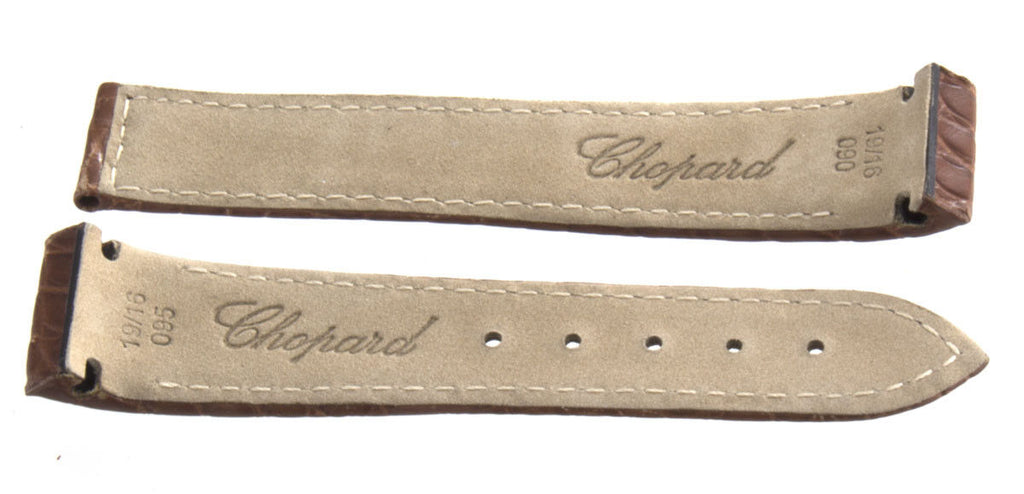 Chopard 19mm x 16mm Brown Alligator Watch Band Strap