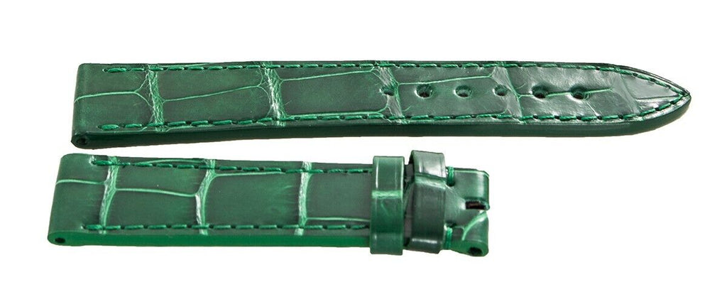 Chopard 18mm x 16mm Green Shiny Alligator Watch Band B0202-0124