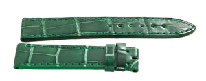 Chopard 18mm x 16mm Green Shiny Alligator Watch Band B0202-0124