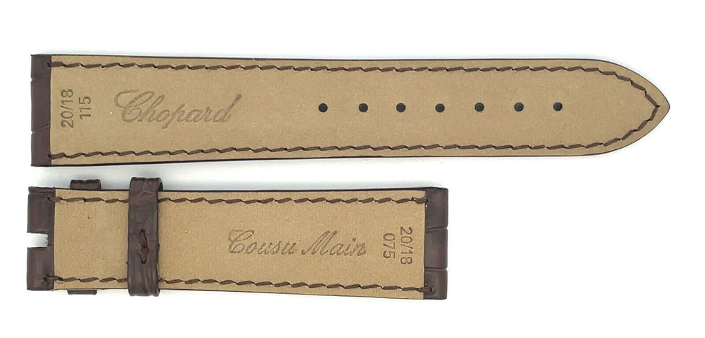Chopard 20mm x 18mm Brown Alligator Watch Band Strap 075