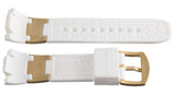 Aqua Master 28mm  White Rubber Watch Band Strap W/Gold Buckle