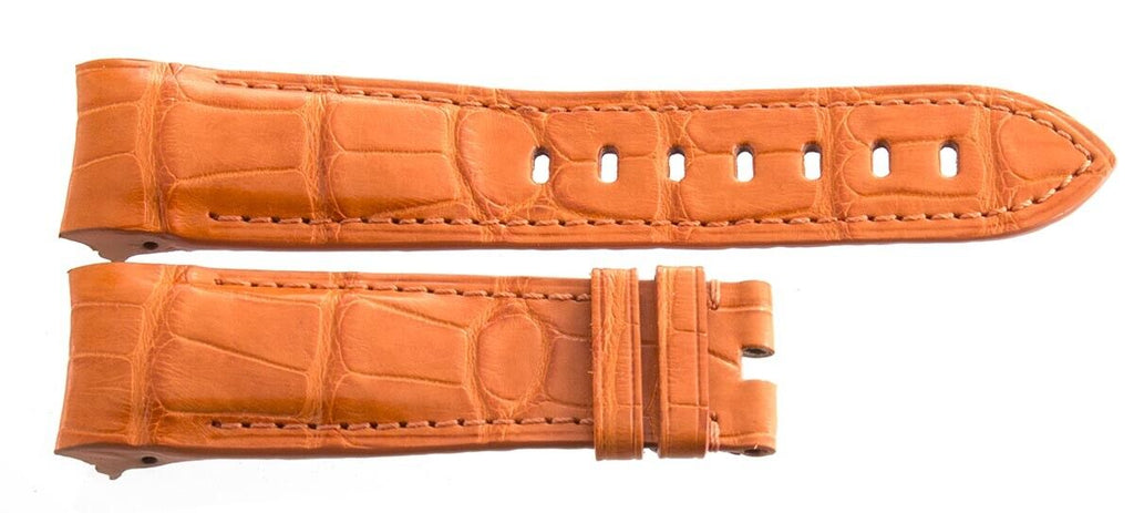Genuine Arnold & Son 22mm x 20mm Orange Alligator Leather Watch Band