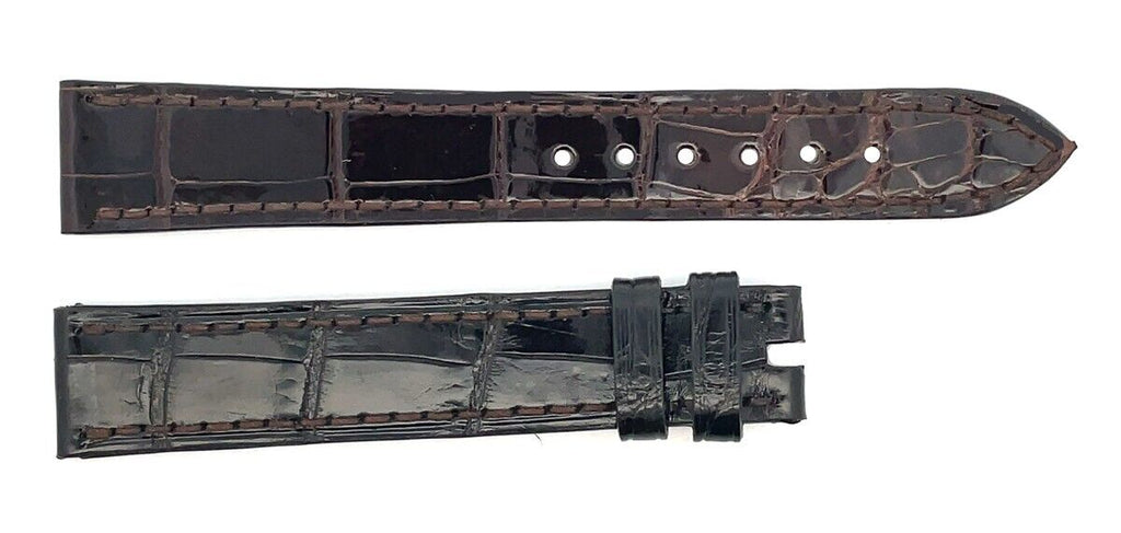 Chopard 16mm x 14mm Dark Brown Alligator Watch Band Strap B0208-0528