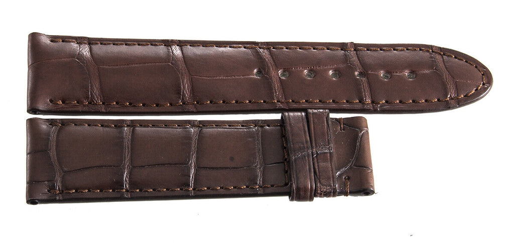 Montblanc 22mm x 20mm Brown Alligator Leather Watch Band Strap FUB