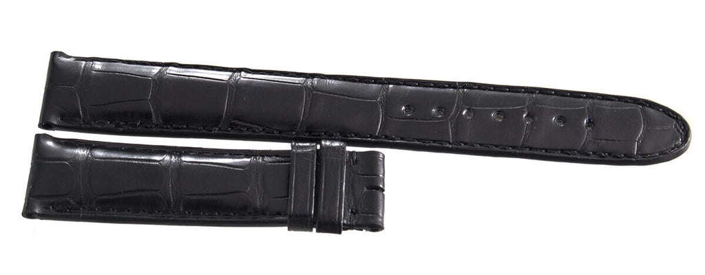 Montblanc Men's 19mm x 17mm Black Alligator Leather Watch Band FTK