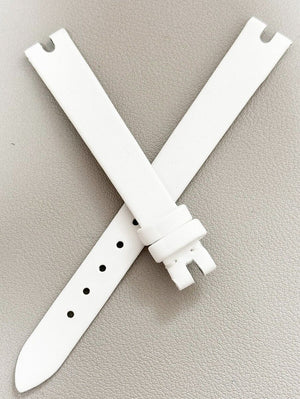 Chopard 11mm x 10mm White Satin Women's Watch Band Strap 105/70 B1617-0056