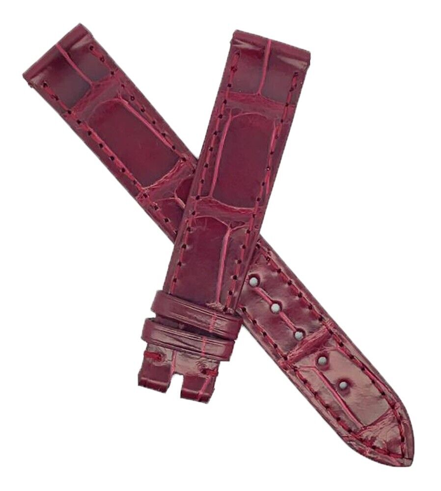 Chopard 15mm x 14mm Burgundy Alligator Leather Watch Band Strap B0207-0144