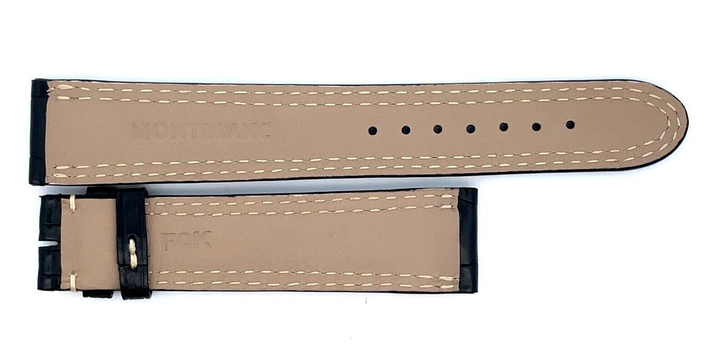 Montblanc Women's 19mm x 17mm Black Alligator Leather Watch Band FQK