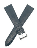 Raymond Weil 20mm Black Alligator Leather Watch Band Strap W/ Silver Tone Buckle