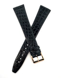 Raymond Weil 18mm x 14mm Black Alligator Leather Band With Gold Buckle L