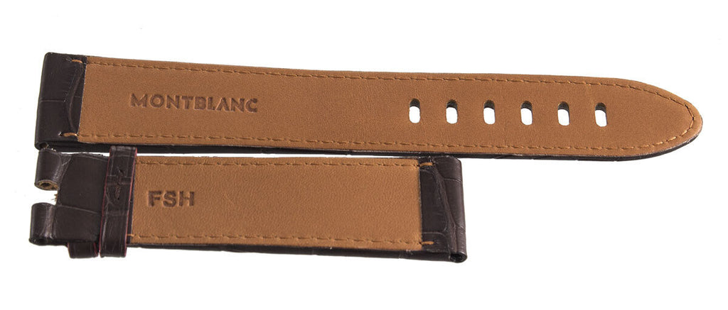Montblanc Men's 22mm x 20mm Brown Alligator Leather Watch Band FSH