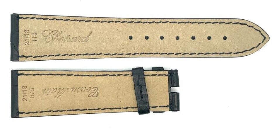 Chopard 21mm x 18mm Black Alligator Watch Band Strap