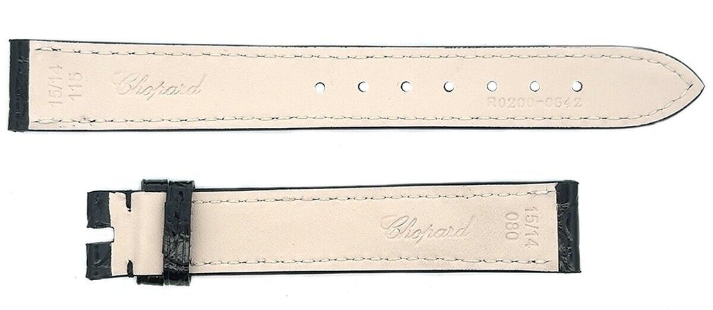 Chopard 15mm x 14mm Black Alligator Women's Watch Band Strap 115/080