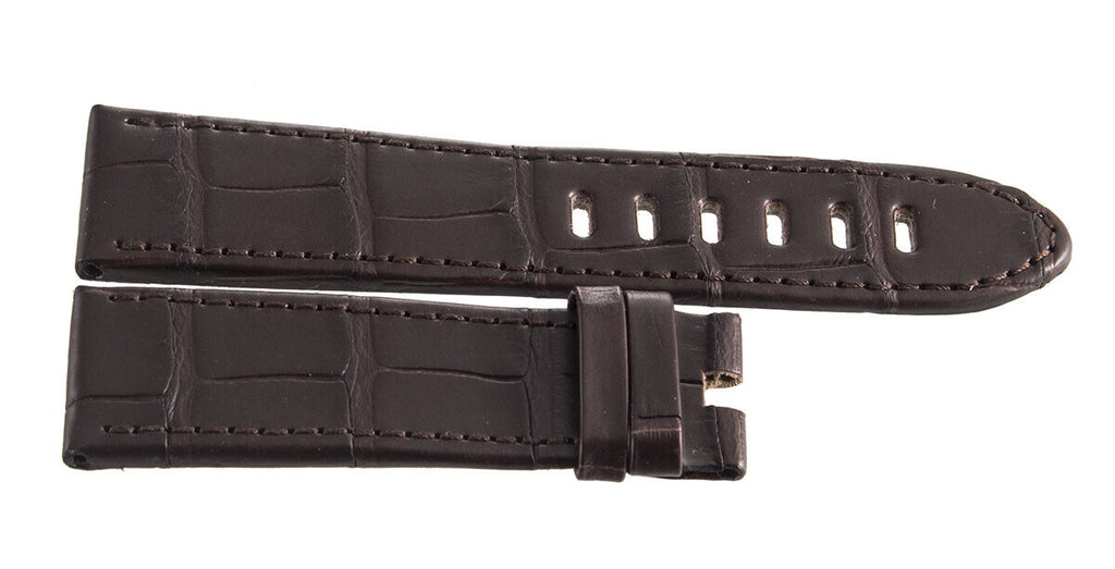 Montblanc Men's 22mm x 20mm Dark Brown Alligator Leather Watch Band Strap FWE