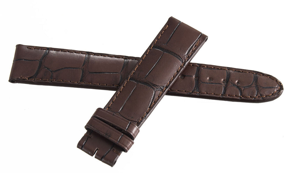Montblanc Men's 19mm x 17mm Brown Alligator Leather Watch Band FYB