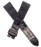Chopard 20mm x 18mm Dark Brown Glossy Alligator Watch Band Strap B0208-099S8