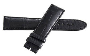 Montblanc Men's 22mm x 20mm Black Alligator Leather Watch Band Strap FRB