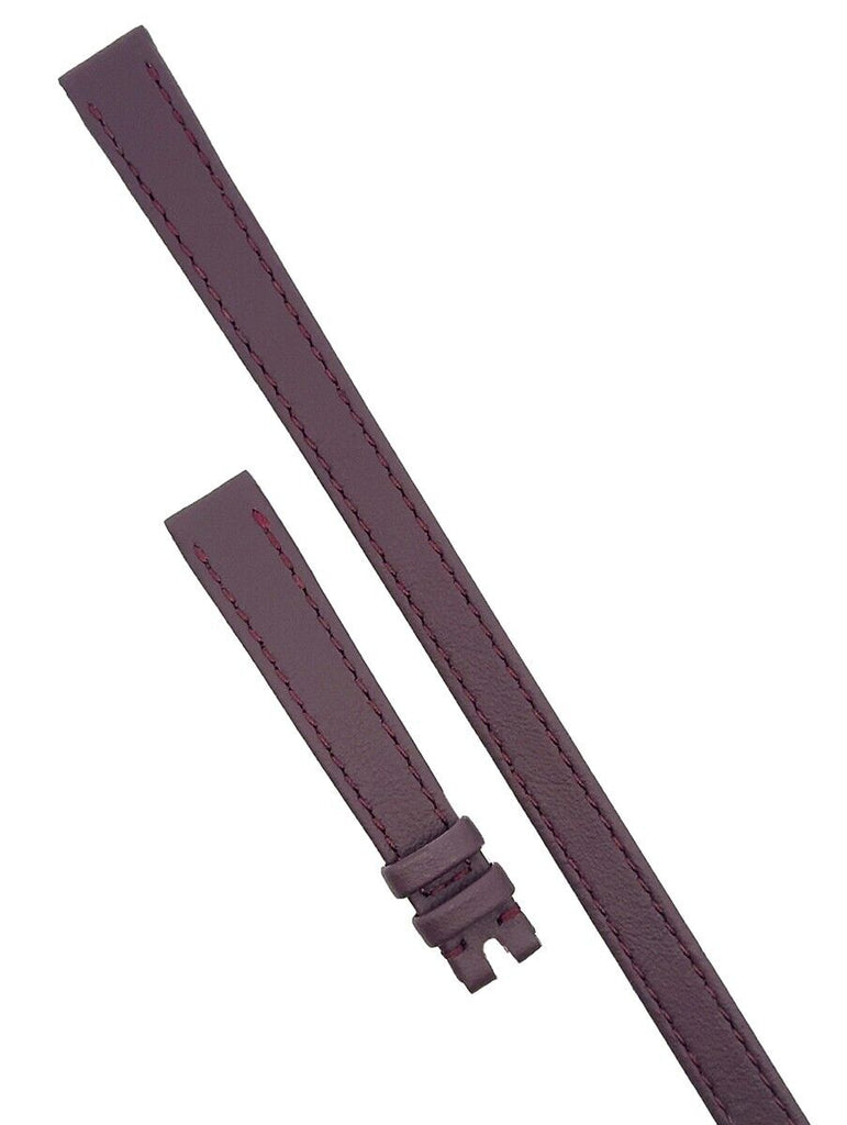 Chopard 12mm x 10mm Burgundy Genuine Leather Women's Watch Band 070/275