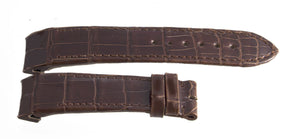 Genuine Chopard 19mm x 18mm Brown Alligator Patent Leather Watch Band Strap 070