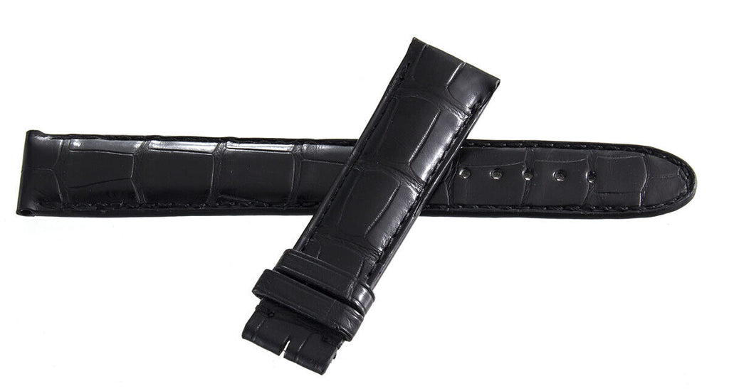 Montblanc Men's 19mm x 17mm Black Alligator Leather Watch Band FTK