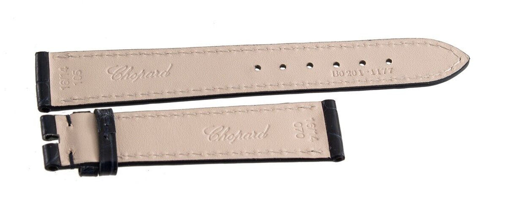 Chopard 16mm x 14mm Dark Blue Alligator Watch Band Strap B0201-1177