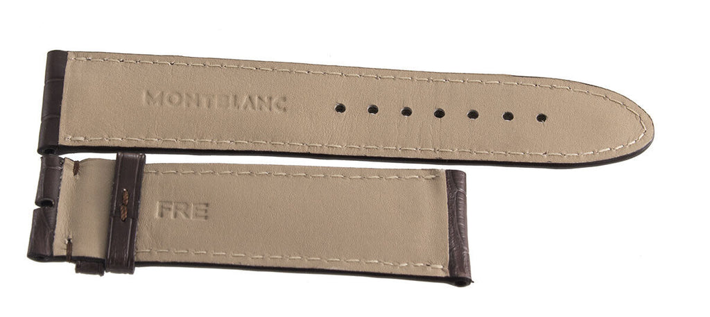 Montblanc Men's 22mm x 20mm Brown Alligator Leather Watch Band FRE