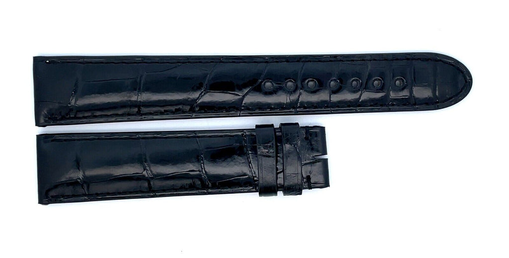 Montblanc Men's 19mm x 17mm Black Alligator Leather Watch Band FPB