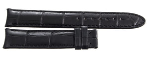 Montblanc Men's 18mm x 17mm Black Alligator Leather Watch Band FVB