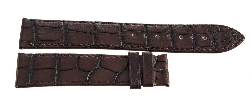 Montblanc Men's 19mm x 17mm Brown Alligator Leather Watch Band Strap FTB