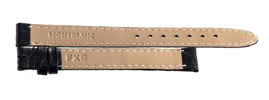 Montblanc Women's 12mm x 11mm Black Alligator Leather Watch Band Strap FXE