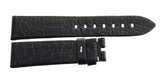 Genuine Graham 22mm x 20mm Light Blue Stitching Black Alligator Leather Band