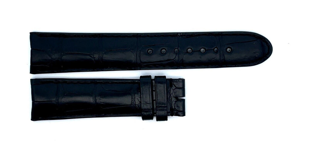 Montblanc Men's 19mm x 17mm Black Alligator Leather Watch Band FSE