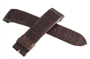 Genuine Chopard 19mm x 18mm Brown Alligator Patent Leather Watch Band Strap 070