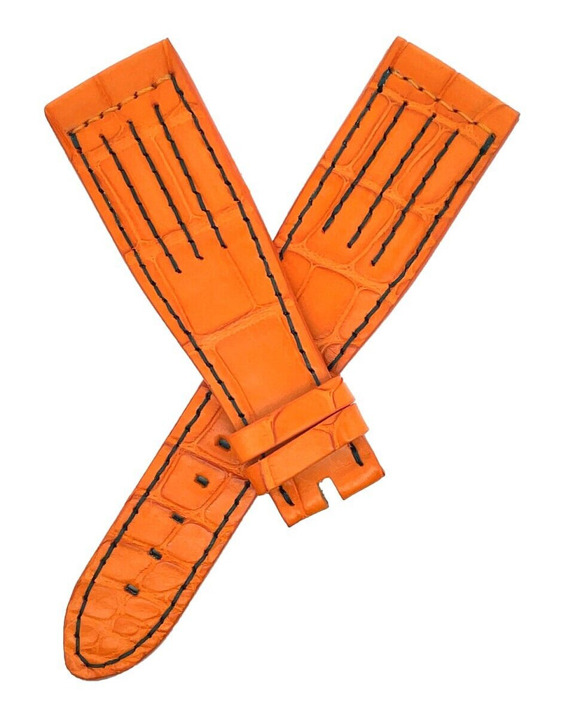 Chopard 24mm x 18mm Orange Alligator Watch Band Strap