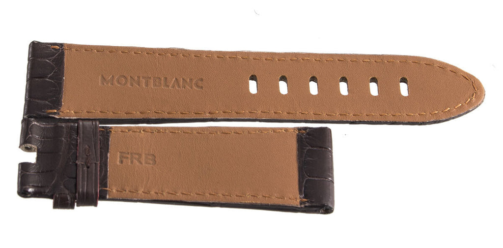 Montblanc Men's 22mm x 20mm Brown Alligator Leather Watch Band FRB