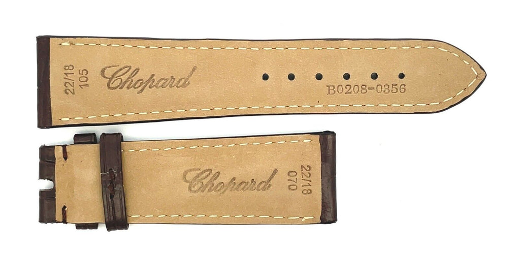 Chopard 22mm x 18mm Brown Alligator Watch Band Strap B0208-0356