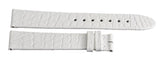 Montblanc Men's 15mm x 14mm White Alligator Leather Watch Band Strap FTK