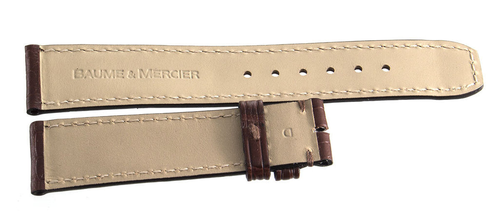 Baume & Mercier Hampton 20mm x 18mm Brown Alligator Strap Band
