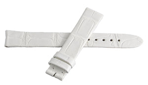 Montblanc Women's 15mm x 14mm White Alligator Leather Watch Band Strap FTH