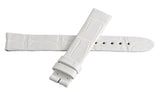 Montblanc Women's 15mm x 14mm White Alligator Leather Watch Band Strap FTH