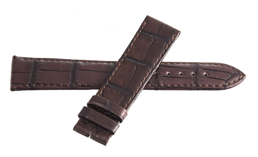 Montblanc 19mm x 17mm Brown Alligator Leather Watch Band Strap FTE