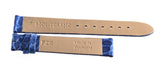 Montblanc Womens 14mm x 13mm Shiny Blue Alligator Leather Watch Band Strap FZE