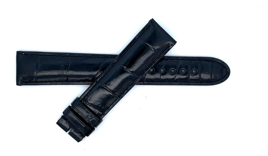 Montblanc Men's 19mm x 17mm Black Alligator Leather Watch Band FPB