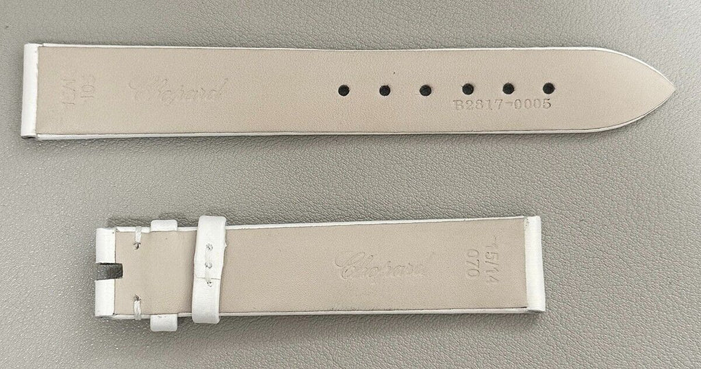 Chopard 15mm x 14mm White Satin Women's Watch Band Strap 105/70