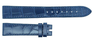 Chopard 18mm x 16mm Navy Blue Alligator Women's Watch Band Strap 125/70